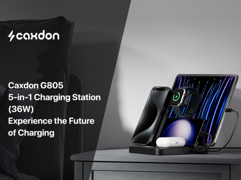 Caxdon Multiple Devices Charging Station, 5-in-1 Charging Station